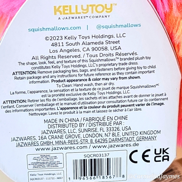 LEONARD 🦁 Rainbow Lion Original Squishmallows by Kelly Toy NWT - Picture 8 of 8